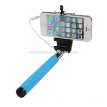 Wired Palo Selfie Stick Handheld Monopod Built-in Shutter Pau De Self Stick avec support de téléphone cellulaire pour Apple iPhone Samsung Android